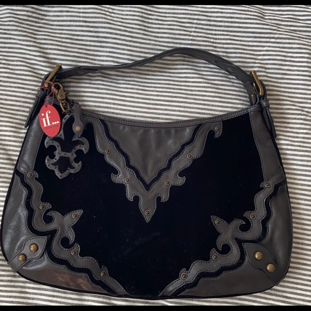 Brand new black bag with embellishments